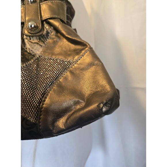 Y2k Mcbling Chateau Brown Patchwork Leopard Purse - Picture 3 of 9